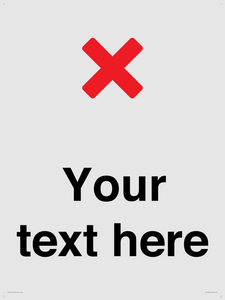 Custom plain background, red cross sign